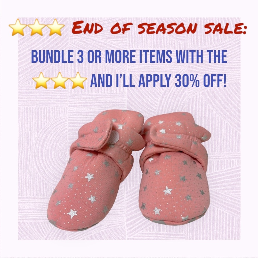 NWOT. Baby girl slippers ankle booties - 12-18 months - Picture 1 of 6